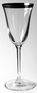 Wedgwood Classic Platinum Wine Glass   Clear,Platinum Band,Smooth Stem