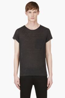 Acne Studios Black Linen Granville T_shirt