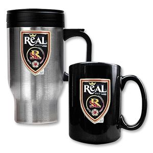 hidden Real Salt Lake Stainless Steel Travel Mug and Black Mug Set