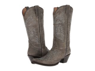 Stetson Crystal Cowgirl Snip Toe Boot Cowboy Boots (Gray)