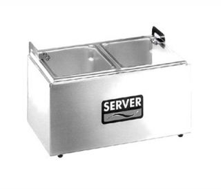 Server Products Insulated Server   Holds 2 Pans, Acrylic Hinged Lid, Stainless Steel