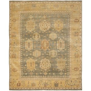 Safavieh Hand knotted Oushak Grey/ Gold Wool Rug (6 X 9)