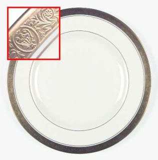 Pickard Athenian Dinner Plate, Fine China Dinnerware   Gold Encrusted Band Rim S