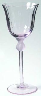 Noritake Resplendent Pink Wine Glass   Pink Frosted Knob In Stem