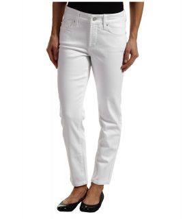 NYDJ Petite Alisha Fitted Ankle Colored Denim Womens Jeans (White)