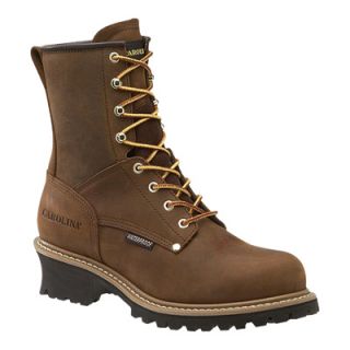 Carolina Waterproof Logger Boot   8in., Brown, Size 9 Wide, Model# CA8821