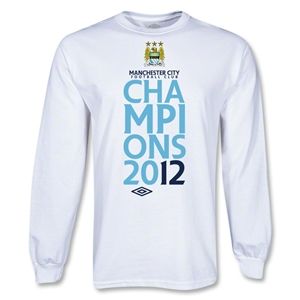 Euro 2012   Manchester City 2012 LS League Champions T Shirt (White)