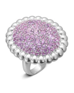 Nuage Pavï¿½ Pink Sapphire Ring, Size 7