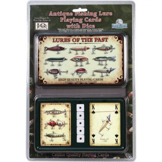 Rivers Edge Antique Lure 2 pack Playing Cards And Dice Gift Tin (MultiDimensions 13.25 inches x 9 inches x 1.5 inchesWeight 1 )