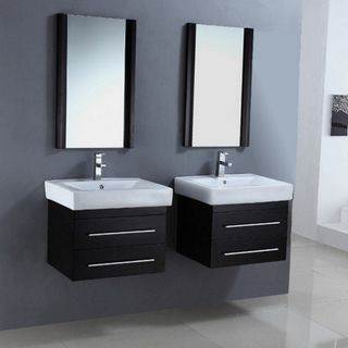 Ceramic Sink Top 24 inch Single Sink Dual Bathroom Vanity Set
