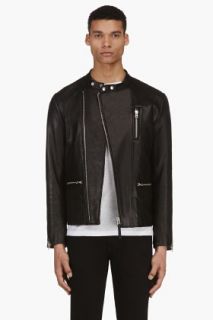 Mackage Black Leather Ruben_l Biker Jacket