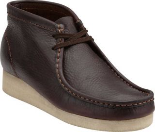 Mens Clarks Wallabee Boot   Brown Oily Leather Boots