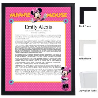 Minnie Mouse Keepsake Scroll