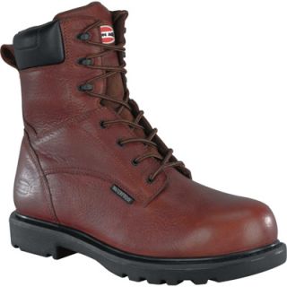 Iron Age Hauler 8In Waterproof EH Composite Toe Work Boot   Brown, Size 9 Wide,