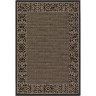 Recife Summer Chimes Cocoa/ Black Rug (39 X 55) (CocoaSecondary colors BlackPattern BorderTip We recommend the use of a non skid pad to keep the rug in place on smooth surfaces.All rug sizes are approximate. Due to the difference of monitor colors, som