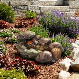 Pure Garden Cascading Stone Fountain Multicolor   50 0004