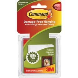 3m Command Small White Picture Hanging Strips (pack Of 8)