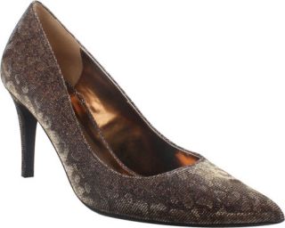 Womens J. Renee Rylee   Brown Metallic Fabric High Heels