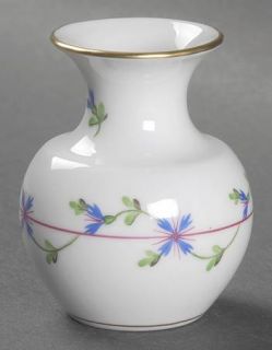 Herend Blue Garland (Pbg) Mini Bud Vase, Fine China Dinnerware   Blue Flower Vin