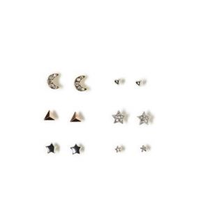 Multi AEO Stud Shapes 6 Pack, Womens One Size