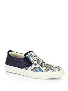 Gucci Pais Slip On Sneakers   Blue