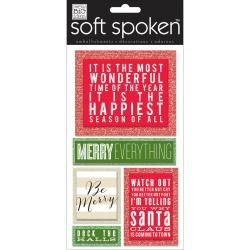 Soft Spoken Themed Embellishments  Merry Everything