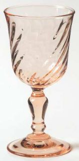 Cristal DArques Durand Rosaline Pink Cordial Glass   Pink,Swirl Optic Bowl, Bul
