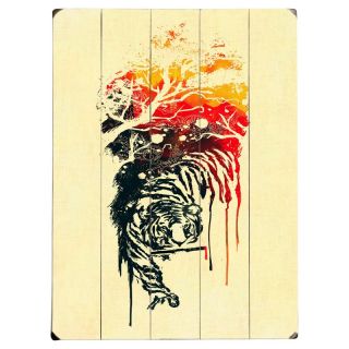 Artehouse Painted Tiger 2 Wood Panel by Budi Satria Multicolor   0004 3125 26