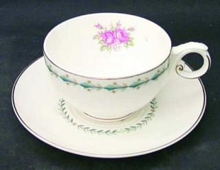 Harmony House China Mt. Vernon Footed Cup & Saucer Set, Fine China Dinnerware  