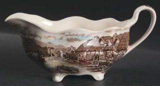Johnson Brothers Olde English Countryside Brown/Multiclr Gravy Boat, Fine China