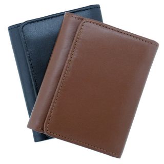Leatherbay Mens Leather Tan Tri fold Wallet