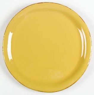 Vietri (Italy) Fantasia Yellow (Solid Color) Dinner Plate, Fine China Dinnerware
