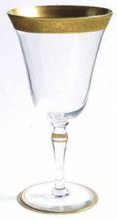 Glastonbury   Lotus 520 1 Water Goblet   Stem #520, Gold Encrusted Band/Trim