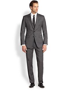 Dolce & Gabbana Mini Nailhead Wool Suit   Dark Grey