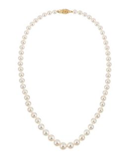 Akoya Graduated Pearl Necklace, White