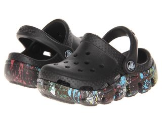 Crocs Kids Duet Sport Splatter Graphic Clog Kids Shoes (Black)