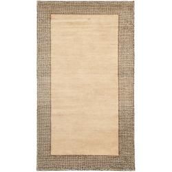 Hand knotted Gabeh Passage Beige Wool Rug (3 X 5)