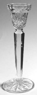 Cristal DArques Durand Villemont Tall Single Light Candlestick   Fan Cuts, Cut