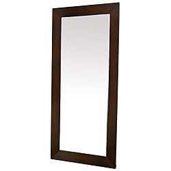 Doniea Dark Brown Wood framed Rectangular Mirror