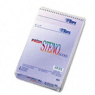 Tops Prism 6x 9 inch Ruled Steno Notebook (pack Of 4)