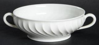 Haviland Torse White (Newer, Post 1950) Flat Cream Soup Bowl, Fine China Dinnerw