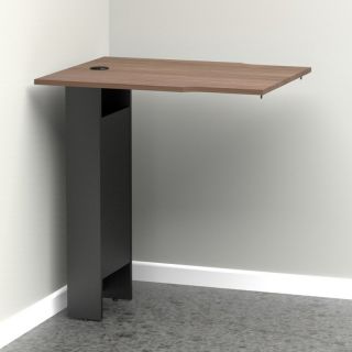 Nexera Next Corner Desk Extension   Black / Walnut Brown   601936