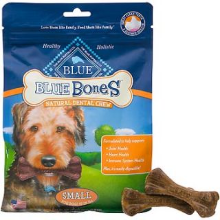 Small Blue Bones Natural Dog Dental Chews, 12 oz.