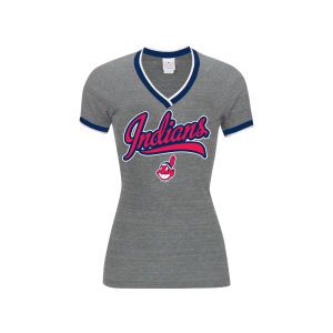 Cleveland Indians 5th & Ocean MLB Womens Opening Night Triblend Baby Jersey T Shirt