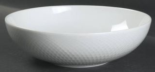 Nikko Orbit 8 Salad Serving Bowl, Fine China Dinnerware   All White, Embossed C