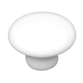 Gliderite Round White Ceramic Mushroom Cabinet Or Dresser Knobs (pack Of 10)