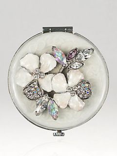 Jay Strongwater Jeweled Flower Compact   No Color
