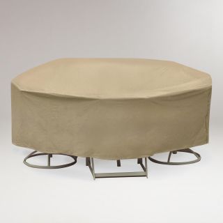 Outdoor Round Table and Four to Six Chair Cover   World Market
