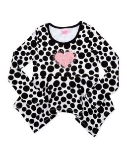 Dotted Heart Applique Swingy Tunic, 4 6X