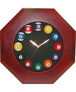Octagonal Billiards Wall Clock